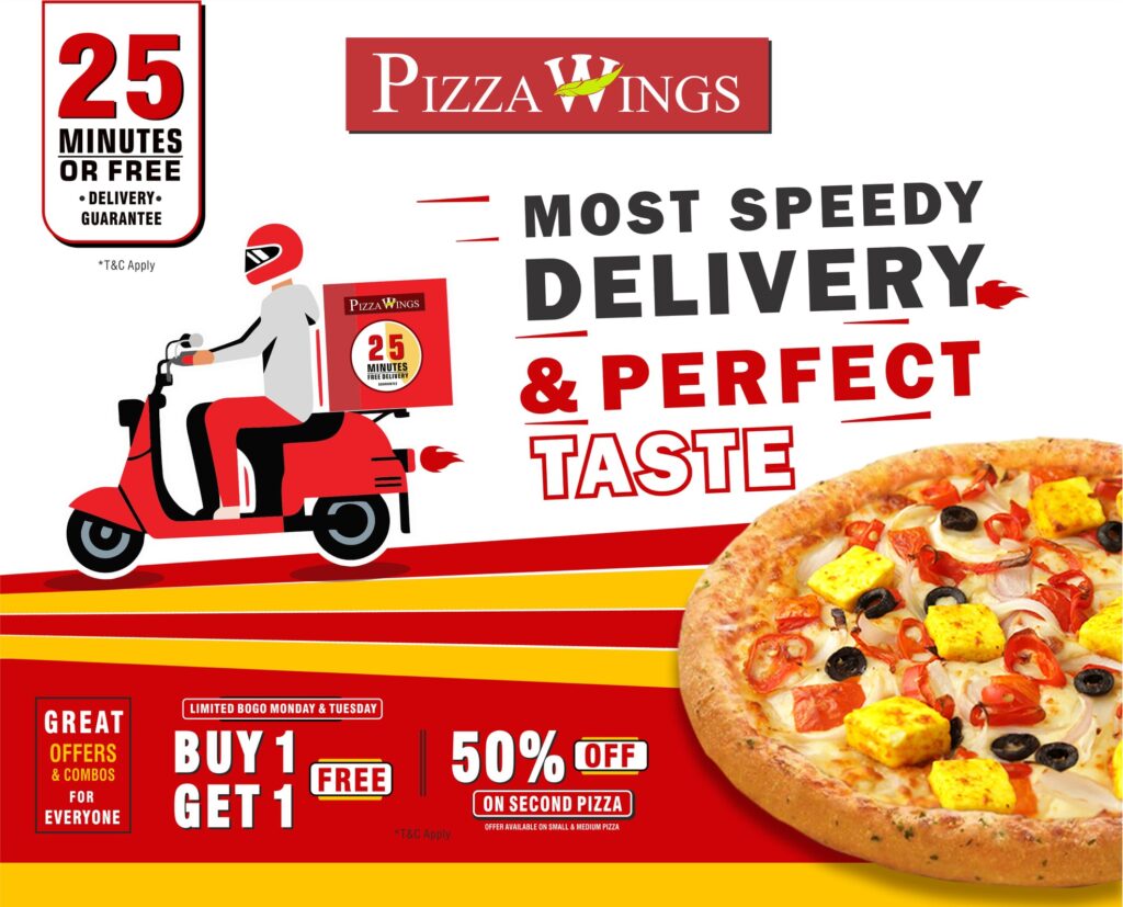 Delivery from Pizza Wings Panipat